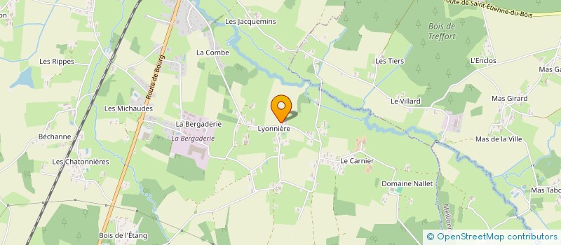 localisation de l'entreprise ASSOCIATION  EQUESTRE FILIOL VEUILLET  SAINT-ETIENNE-DU-BOIS