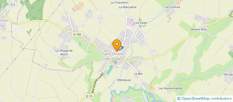 localisation de l'entreprise ASSOCIATION EQUESTRE LES SABOTS D'HILAIRE  SAINT-HILAIRE-DES-LOGES