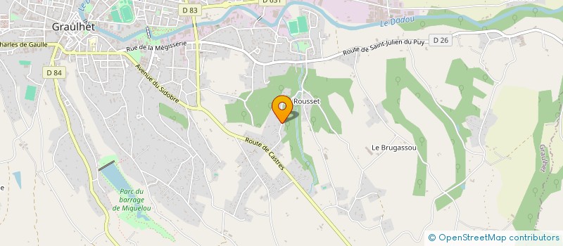 localisation de l'entreprise ASSOCIATION EQUESTRE SALOMON DE LA BROUE  GRAULHET