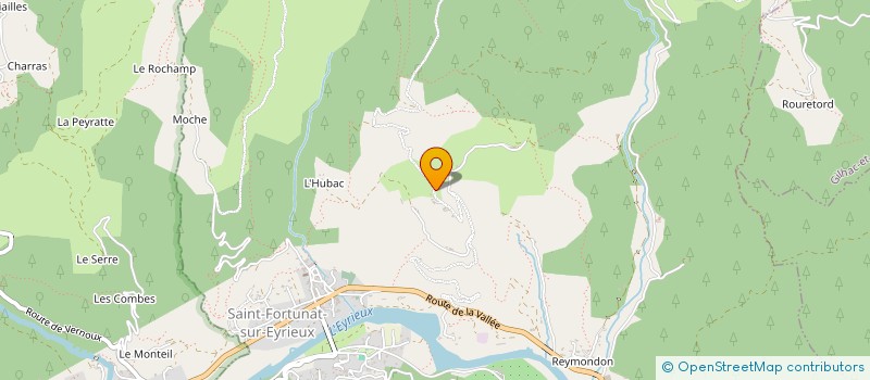 localisation de l'entreprise ASSOCIATION EQUI DOUCEUR  SAINT-FORTUNAT-SUR-EYRIEUX