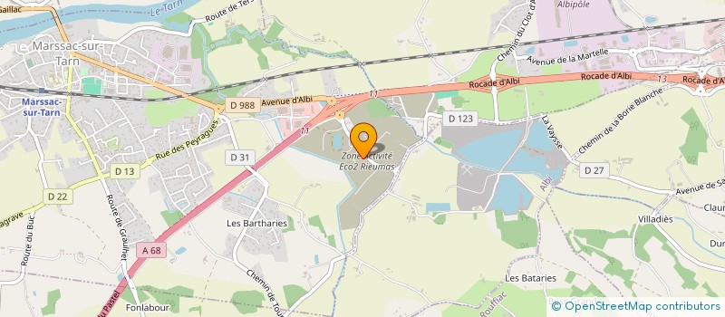 localisation de l'entreprise ASSOCIATION EQUI FUN MARSSAC  MARSSAC-SUR-TARN