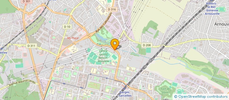 localisation de l'entreprise ASSOCIATION ESCAPADES  SARCELLES