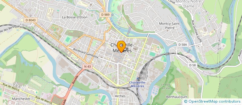 localisation de l'entreprise ASSOCIATION ESNAMIE (ASSOCIATION DES ETUDIANTS DE L'ESNAM)  CHARLEVILLE-MEZIERES