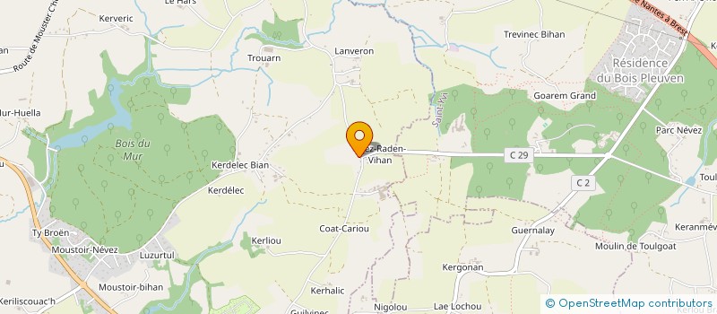 localisation de l'entreprise ASSOCIATION ESPACE BIEN ETRE  SAINT-EVARZEC