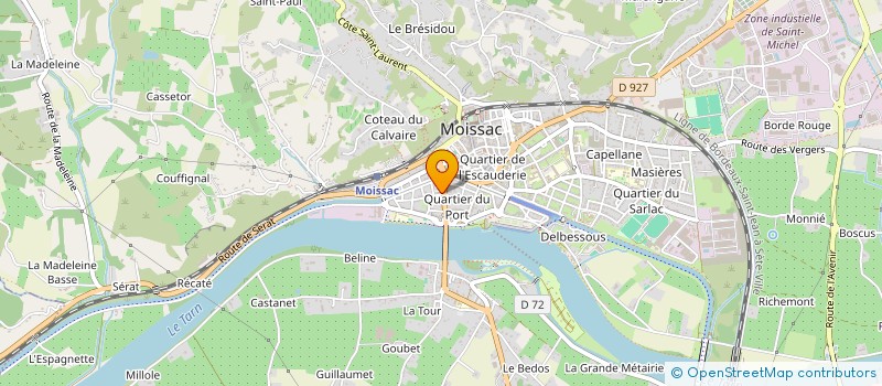 localisation de l'entreprise ASSOCIATION ESPACE ET VIE à MOISSAC