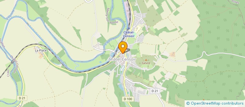 localisation de l'entreprise ASSOCIATION ESPACE INTERIEUR  CHATEL-CENSOIR