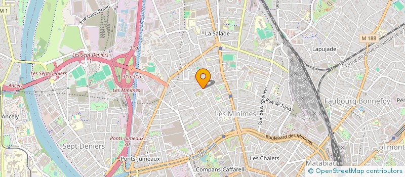 localisation de l'entreprise ASSOCIATION ESPACE MUSSET  TOULOUSE