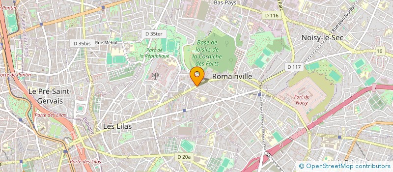 localisation de l'entreprise ASSOCIATION ESPACE SANTE MEVA LENINE à ROMAINVILLE