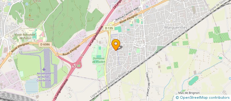 localisation de l'entreprise ASSOCIATION ESPACE SOINS ET BIEN-ETRE  MARGUERITTES