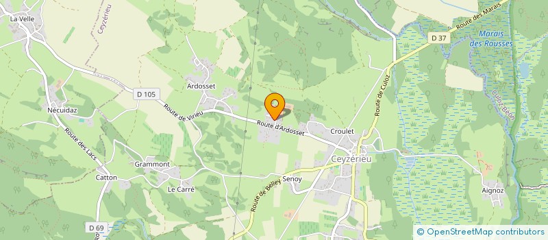 localisation de l'entreprise ASSOCIATION ESPACEDELUMIERE à CEYZERIEU
