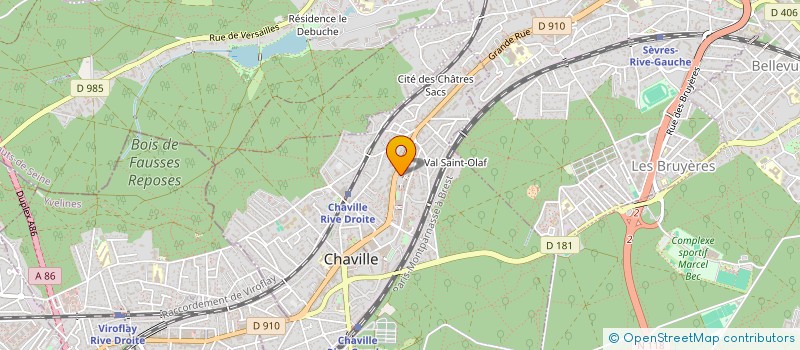 localisation de l'entreprise ASSOCIATION ESPACES à CHAVILLE