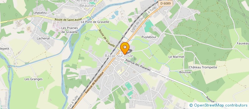 localisation de l'entreprise ASSOCIATION ESPERANCE MUSIQUE ET CULTURE à RAZAC-SUR-L'ISLE