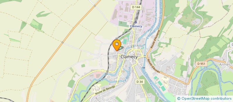 localisation de l'entreprise ASSOCIATION ESSOR à CLAMECY