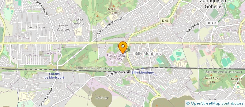 localisation de l'entreprise ASSOCIATION ESSOR DANSE ET GYM à BILLY-MONTIGNY