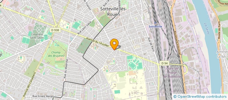 localisation de l'entreprise ASSOCIATION ESTOUTEVILLAISE DE RANDONNEE PEDESTRE  SOTTEVILLE-LES-ROUEN