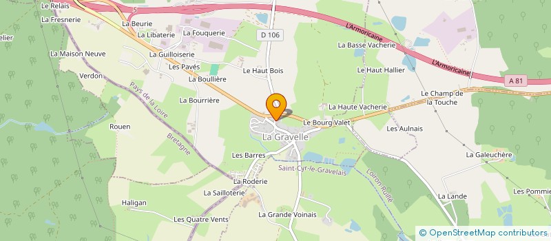 localisation de l'entreprise ASSOCIATION ETAT D'ETRE  LA GRAVELLE