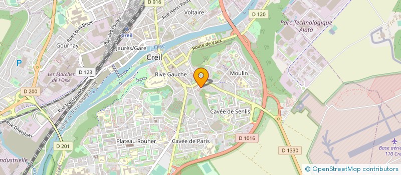 localisation de l'entreprise ASSOCIATION ETOILES  CREIL