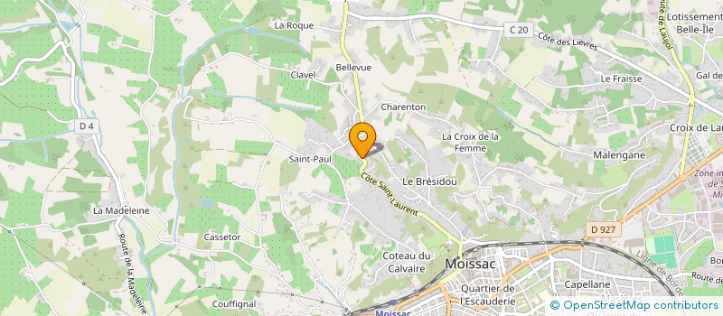 localisation de l'entreprise ASSOCIATION ETRE ET APPRENDRE  MOISSAC