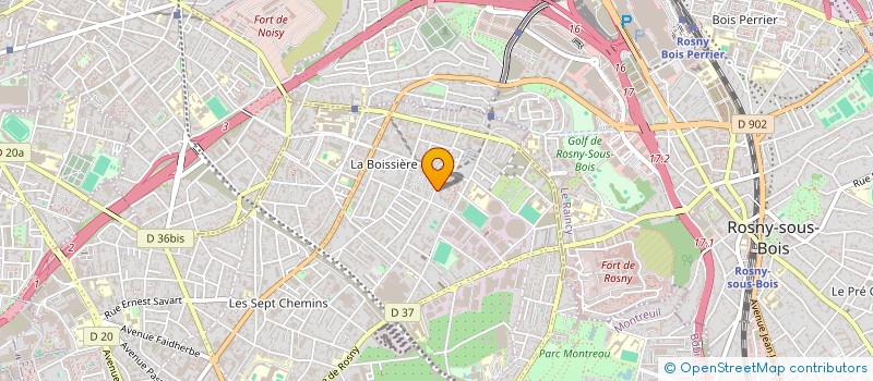 localisation de l'entreprise ASSOCIATION EURO TOURISME à MONTREUIL