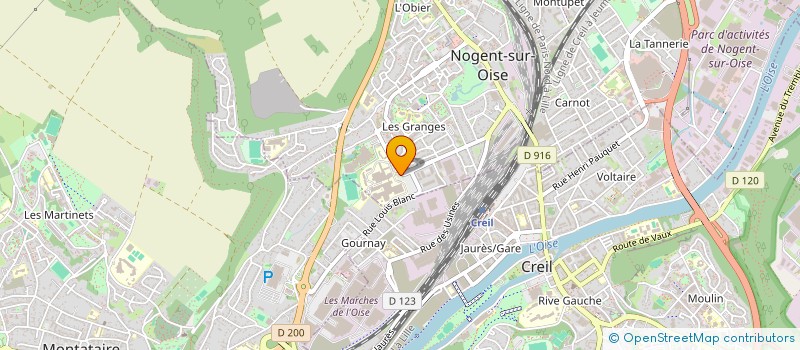 localisation de l'entreprise ASSOCIATION EUROP'RAID LYCEE MARIE CURIE  NOGENT-SUR-OISE