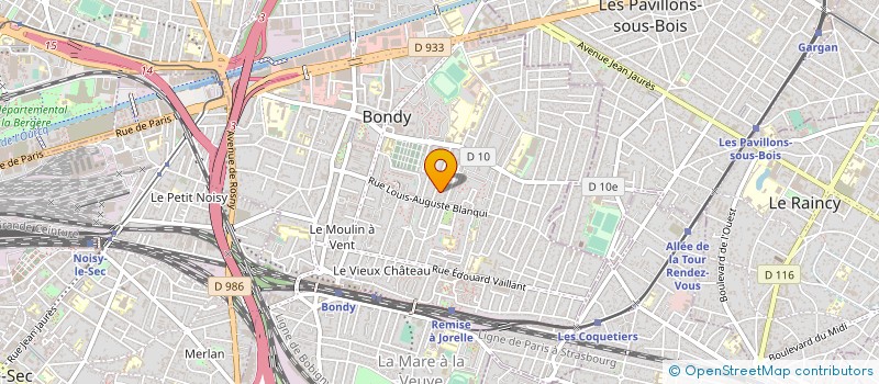 localisation de l'entreprise ASSOCIATION EUROPEENNE DES ROMS FRANCAIS ET EUROPEENS  BONDY