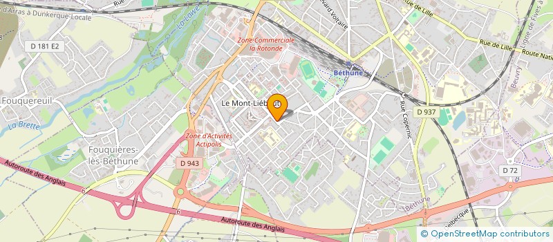 localisation de l'entreprise ASSOCIATION EUTERPE à BETHUNE