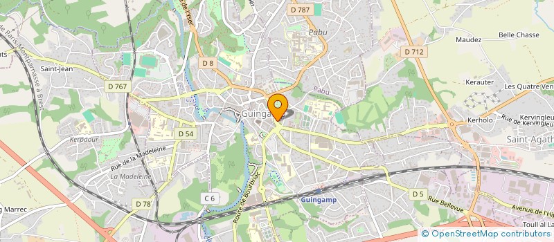 localisation de l'entreprise ASSOCIATION EXTRA BALLE  GUINGAMP