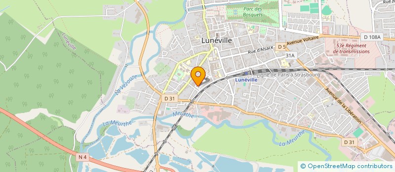 localisation de l'entreprise ASSOCIATION EXTRAKOM  LUNEVILLE