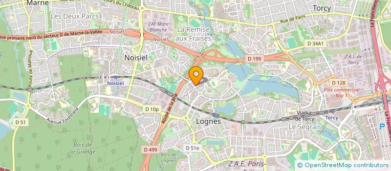 localisation de l'entreprise ASSOCIATION FA 7  NOISIEL