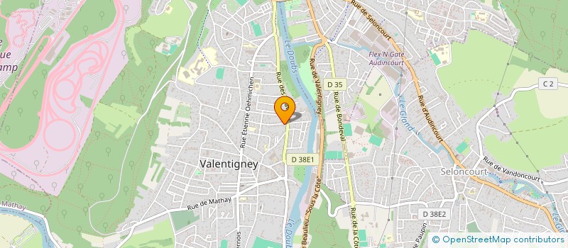 localisation de l'entreprise ASSOCIATION FACE  VALENTIGNEY