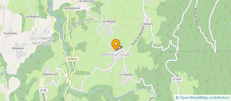 localisation de l'entreprise ASSOCIATION FACTICE  MEYRIEUX-TROUET