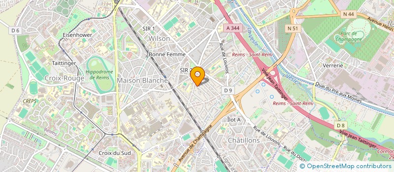 localisation de l'entreprise ASSOCIATION FALUCHARDE ETUDIANTE REMOISE  REIMS