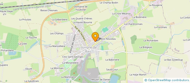 localisation de l'entreprise ASSOCIATION FAMILIALE CSF DE LOUVIGNE DE BAIS  LOUVIGNE-DE-BAIS