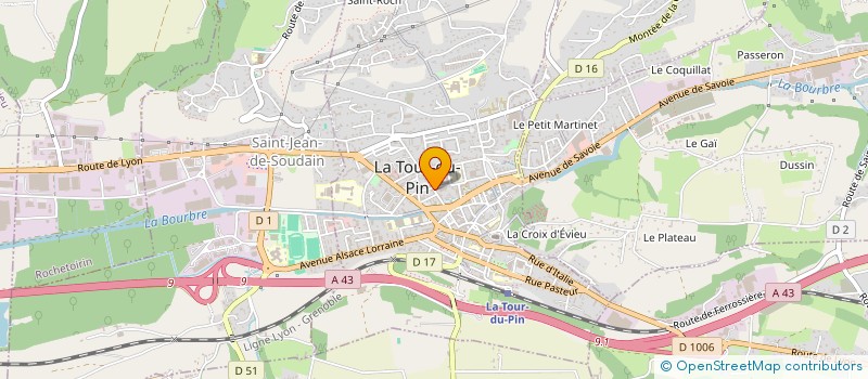 localisation de l'entreprise ASSOCIATION FAMILIALE DE LA TOUR DU PIN  LA TOUR-DU-PIN