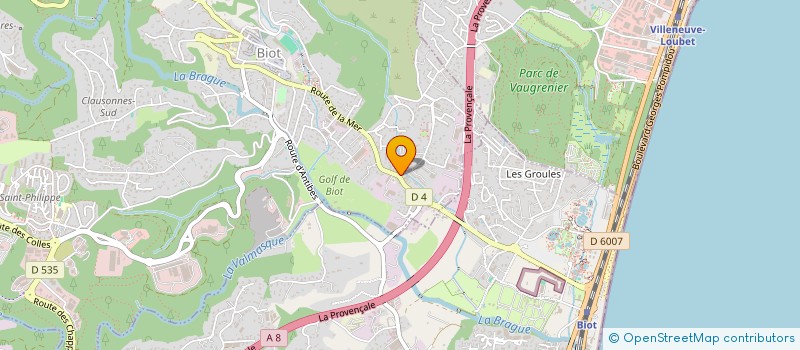 localisation de l'entreprise ASSOCIATION FAMILIALE DE SERVICE SCB06 SIMPLE COMME BONJOUR  BIOT