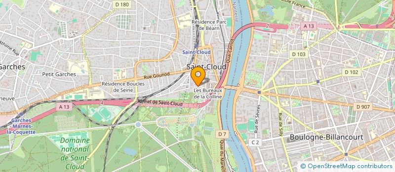 localisation de l'entreprise ASSOCIATION FAMILIALE DES ECOLES à SAINT-CLOUD