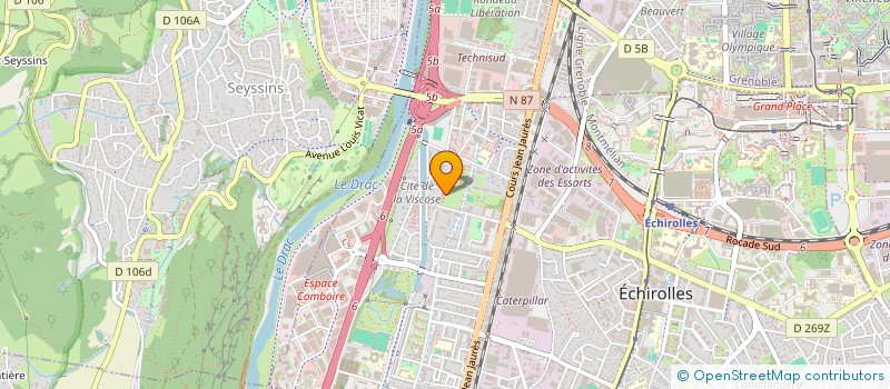 localisation de l'entreprise ASSOCIATION FAMILIALE DES ULTRAMARINS ISEROIS  ECHIROLLES