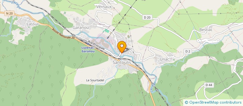 localisation de l'entreprise ASSOCIATION FAMILIALE DES VALLEES D AX à LUZENAC