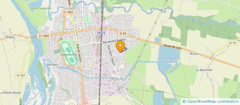 localisation de l'entreprise ASSOCIATION FAMILIALE DU LYCEE TECHNIQUE PRIVE LE PUYS DE L'AUNE  FEURS