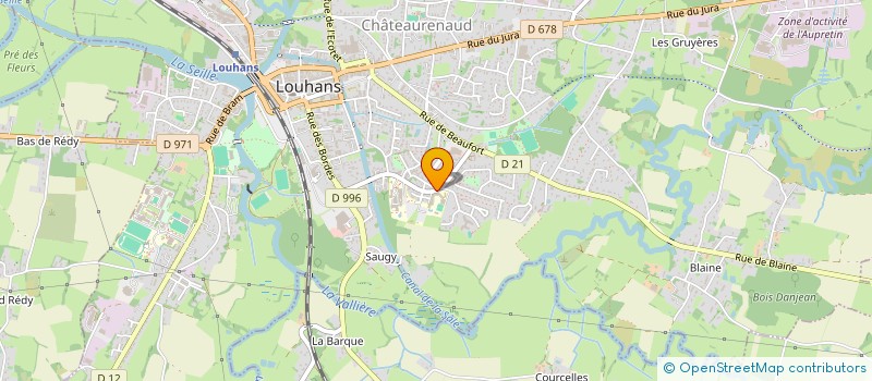 localisation de l'entreprise ASSOCIATION FAMILIALE GESTION ENSEMBLE SCOLAIRE NOTRE DAME à LOUHANS