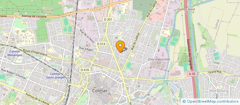 localisation de l'entreprise ASSOCIATION FAMILIALE LAIQUE DE COLMAR  COLMAR