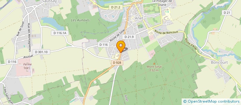 localisation de l'entreprise ASSOCIATION FAMILIALE LOCALE DE FORMATION PROFESSIONNELLE AGRICOLE à ANET