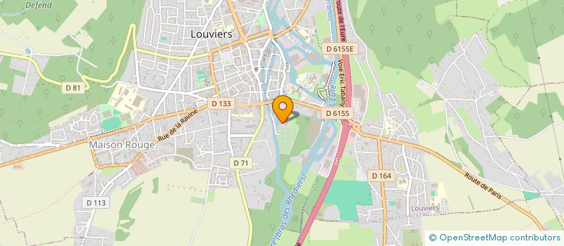 localisation de l'entreprise ASSOCIATION FAMILIALE PROTECTION DU SITE D'HABITATION ET DU CADRE DE VIE LOGEMENTS SOCIAUX (HLMGROUPE3F)  LOUVIERS