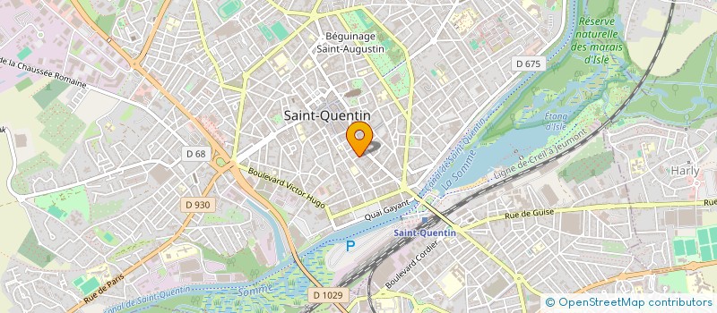 localisation de l'entreprise ASSOCIATION FAMILIALE PROTESTANTE PASS'02 à SAINT-QUENTIN