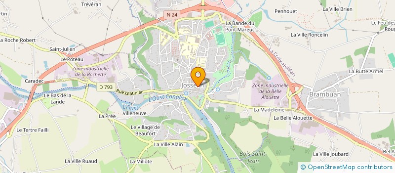 localisation de l'entreprise ASSOCIATION FAMILIALE RURALE à JOSSELIN