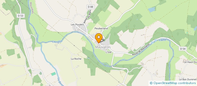 localisation de l'entreprise ASSOCIATION FAMILIALE RURALE DE MAUVIERES - SAINT-HILAIRE-SUR-BENAIZE à MAUVIERES
