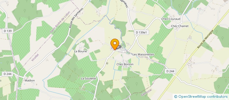 localisation de l'entreprise ASSOCIATION FAMILIALE RURALE LA RUCHE à SAINT-ANDRE-DE-LIDON