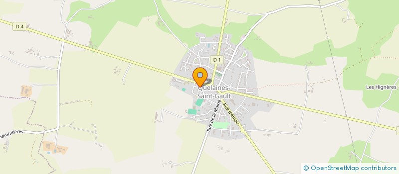 localisation de l'entreprise ASSOCIATION FAMILIALE RURALE QUELAINES à QUELAINES-SAINT-GAULT