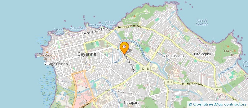 localisation de l'entreprise ASSOCIATION FAMILLE KABALE POUR AIDER LES HAITIENS  CAYENNE