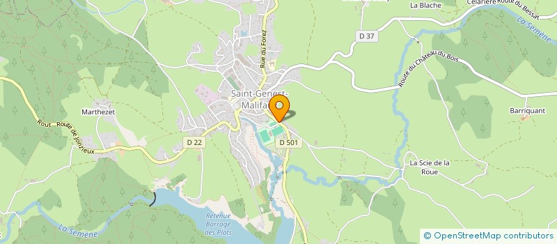 localisation de l'entreprise ASSOCIATION FAMILLES JONZIEUX  JONZIEUX